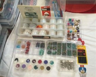 Jewelry making Wire, turquoise bead selection, bobbins, 