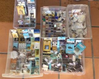 Entire bin of necklace closures, same for spring rings, jump rings, findings 