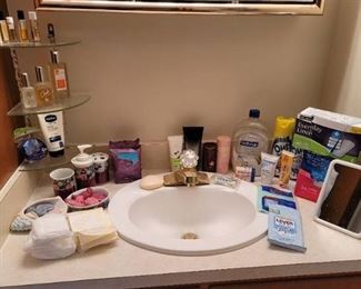 Vintage Glass Shelf and Bathroom Products