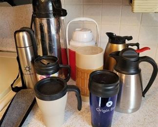 Coffee Pots, Thermos, and Insulated Cups