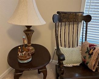 Ethan Allen tables & rocking chair 