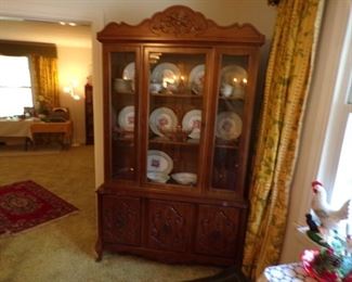 nice walnut China cabinet
