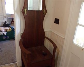 primitive hall tree mixed woods