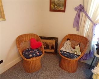 nice ratan chairs old dolls