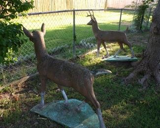 life size concrete deer