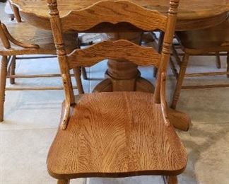 8 oak side chairs