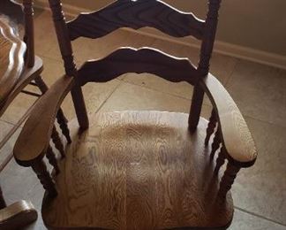 1 oak captain chair