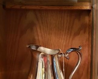 Oneida stainless butter dish, 2 qt. beverage pitcher