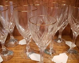 Lenox Debut Gold ice tea, water, goblets