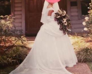 Featuring Train on Bridal Gown