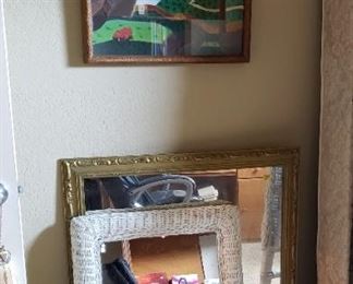 mirror, wicker mirror