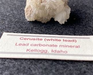 Cerussite White Lead Lead Carbonate Mineral from Kellogg Idaho