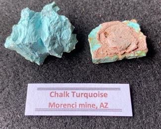 Chalk Turquoise from Morenci Mine Arizona