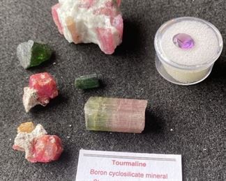 Pink Tourmaline Boron Cyclosilicate Mineral from Stewart Mine California