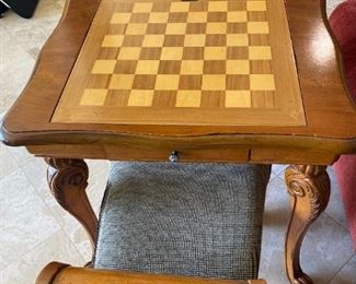 vintage game table and chairs
