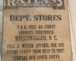 Raylass Dept. Stores Winston Salem, N.C.