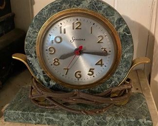 Marble Art Deco Sessions Clock