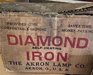 Old Diamond Iron in Box