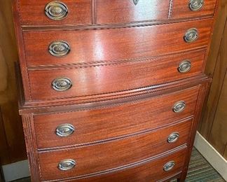 Mahogany Bow Front Chest of Drawers