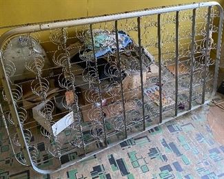 Several Old Metal Box Springs