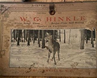 Old W.G. Hinkle Calendar Toppers Thomasville, N.C.
