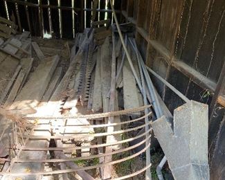 Old Hay Rake with Scythe