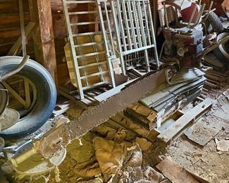 Large Old Two Man Chainsaw