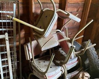 Red and White Vinyl Kitchen Chairs