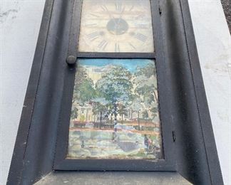 Reverse Painted Wall Clock