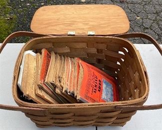 Picnic Basket with Old Almanacs