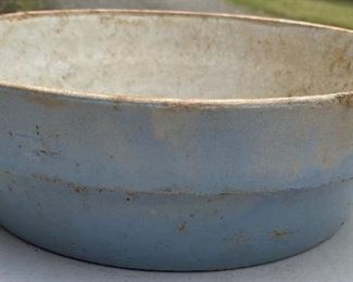 Old Blue and White Pottery Bowl