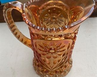 Carnival Glass Pitcher