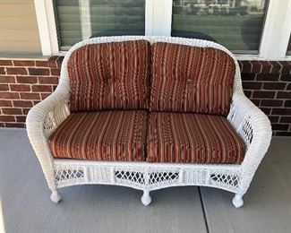 Faux wicker patio set