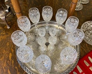 Monte Carlo patterned crystal stemware by Crystal Import.
