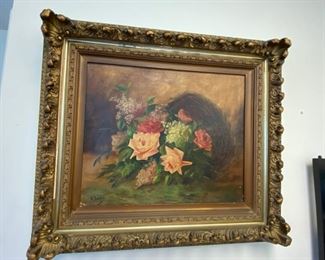 Original vintage oil painting.