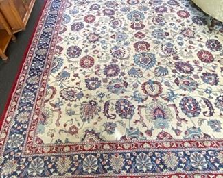 Clean and fabulous machine made New Zealand wool area rug. Measures 8'2" x 9'10".