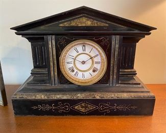 Antique slate mantle clock.