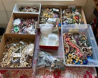 Bulk costume jewelry (fill a bag for a set price).
