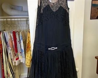 Vintage silk flapper dress.