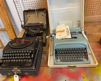 Vintage typewriters.