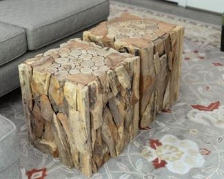 Uttermost Teak Root Bunching Cubes