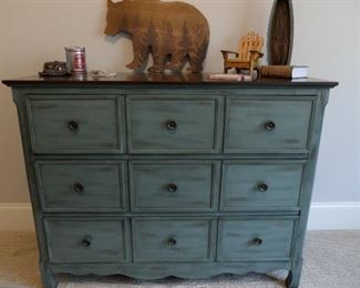 Turquoise Chest of Drawers