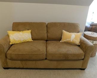 Pottery Barn Ultra Suede Loveseat