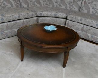 Leather Top Coffee Table