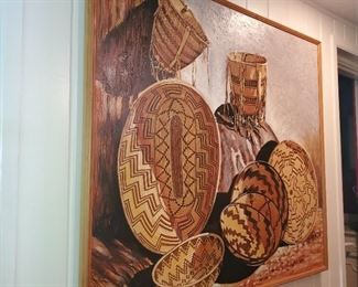 Indian Art Baskets Signed Natchez