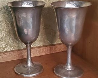 2 Wallace Sterling #14 Goblets
