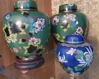 2 6" Chinese Ginger Jars