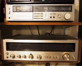 Technics Stereo Cassette Deck, Model M224 And Kenwood Stereo Receiver, Model KR-4400