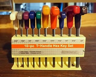 T-Handle Hex Ball Key Sets Standard And Metric