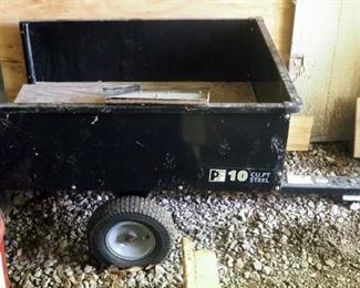 Precision Fit, 10 Cu Ft Steel Pull Behind Dump Cart